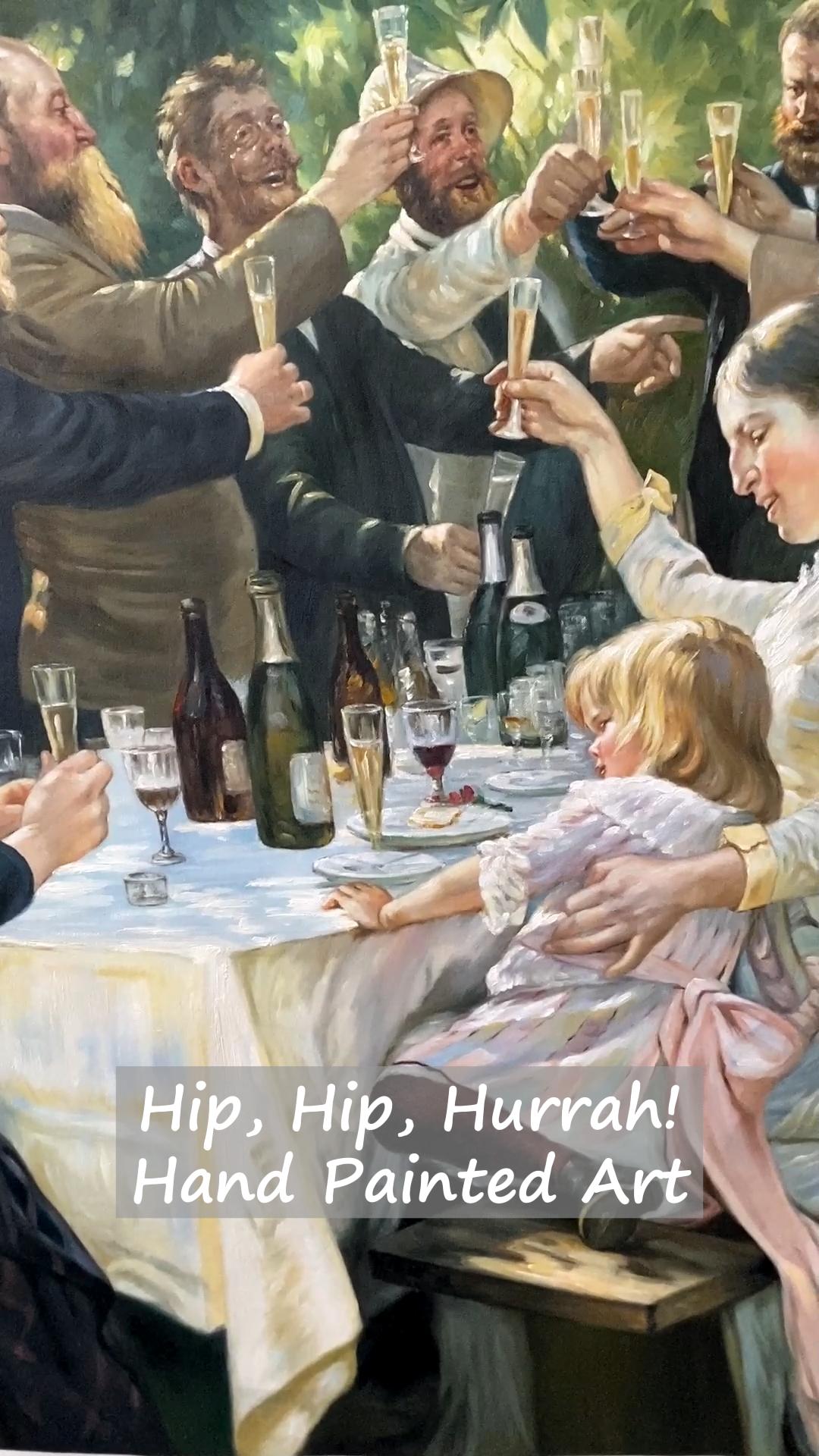 Hip, Hip, Hurrah! by Peder Severin Krøyer, Framed Painting Video