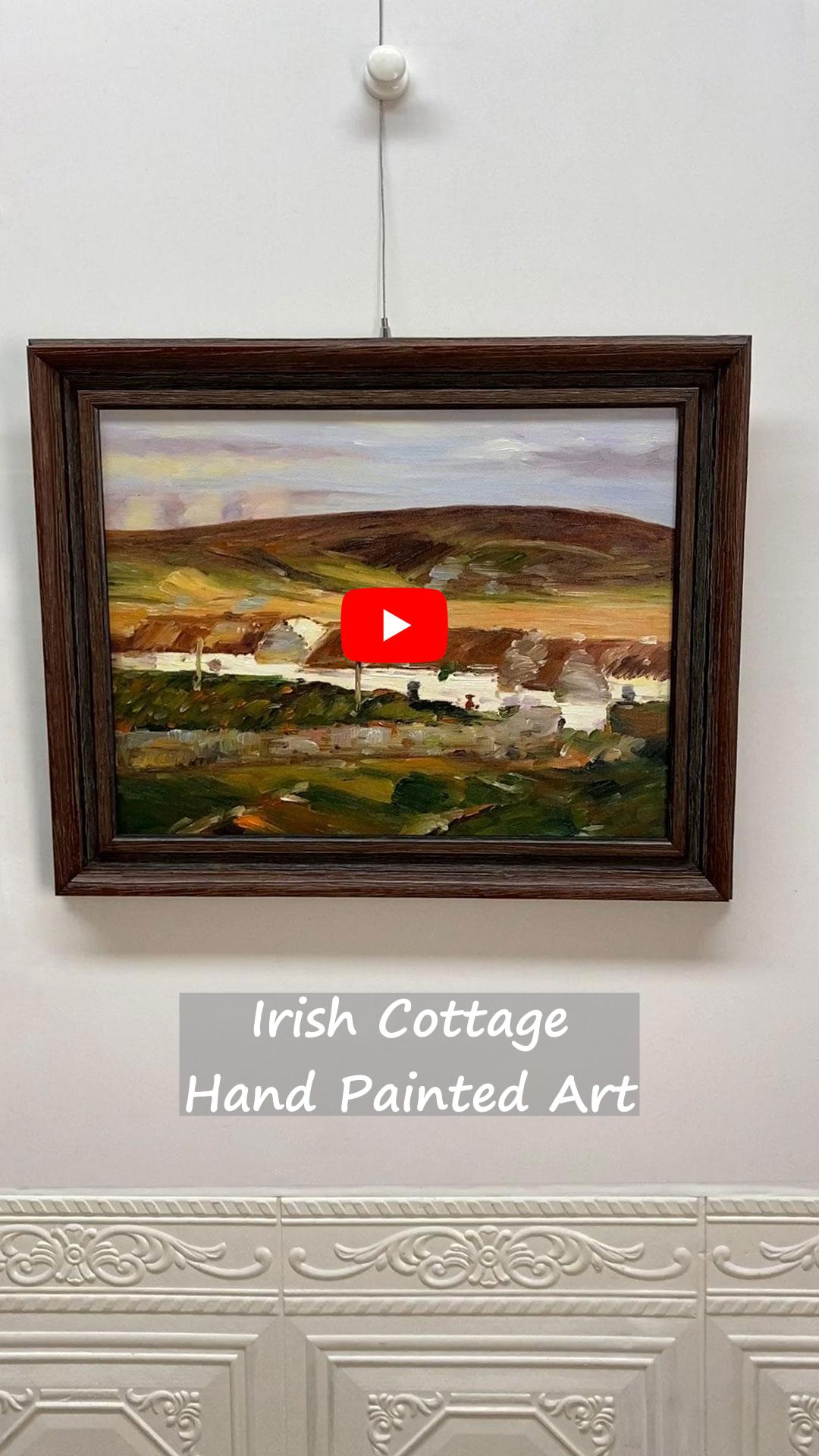 Irish Cottage by Robert Henri with Wide Wood Frame