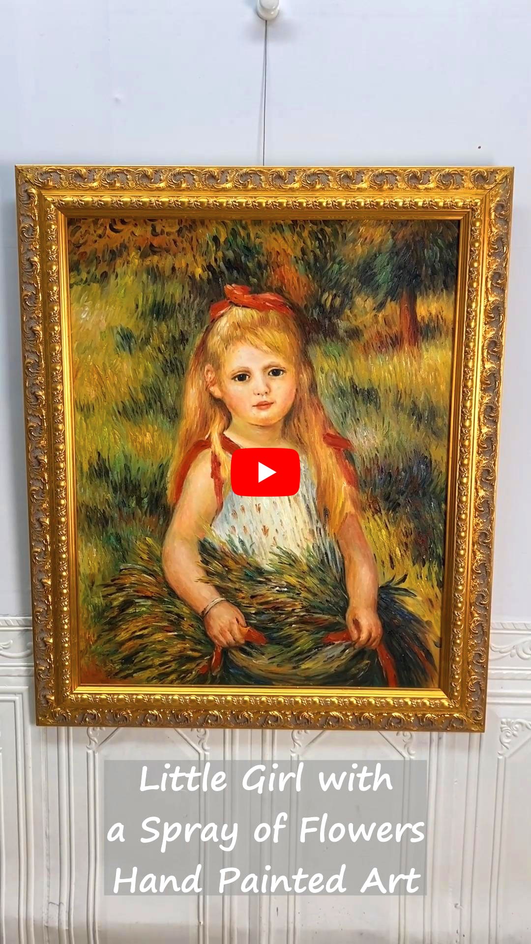 Little Girl with a Spray of Flowers by Pierre-Auguste Renoir