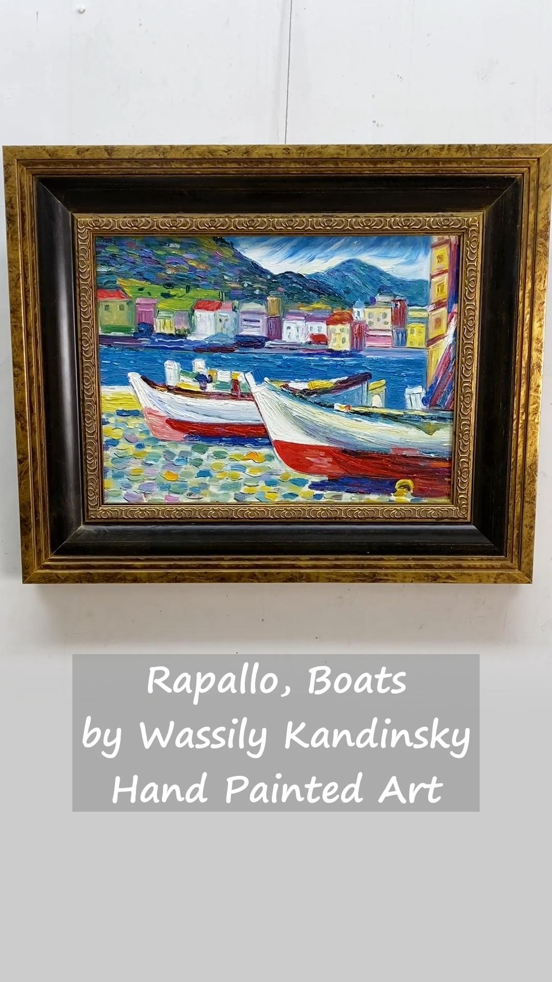 Rapallo, Boats by Wassily Kandinsky, Framed Painting Video