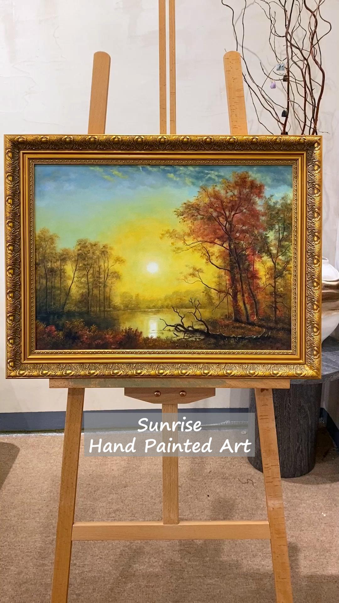 Sunrise by Albert Bierstadt, Framed Painting Video