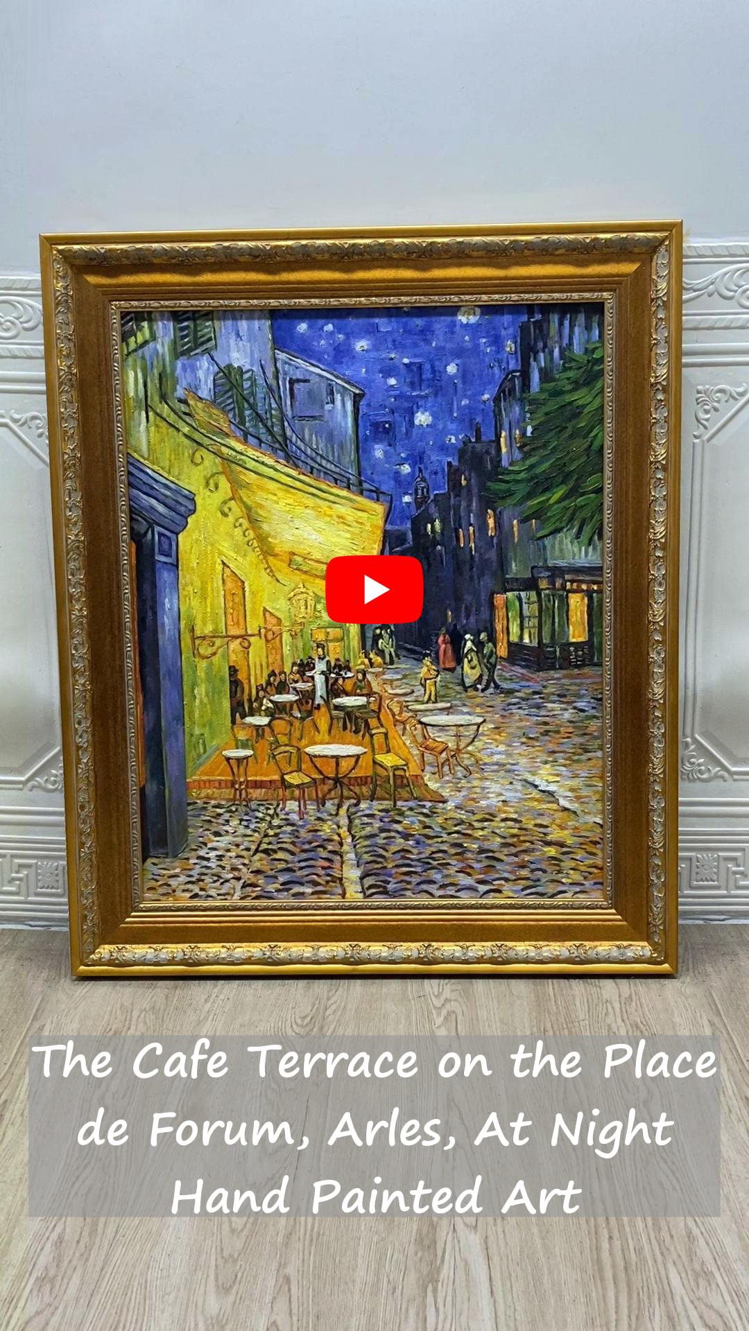 The Cafe Terrace by Van Gogh, with Gold Frame