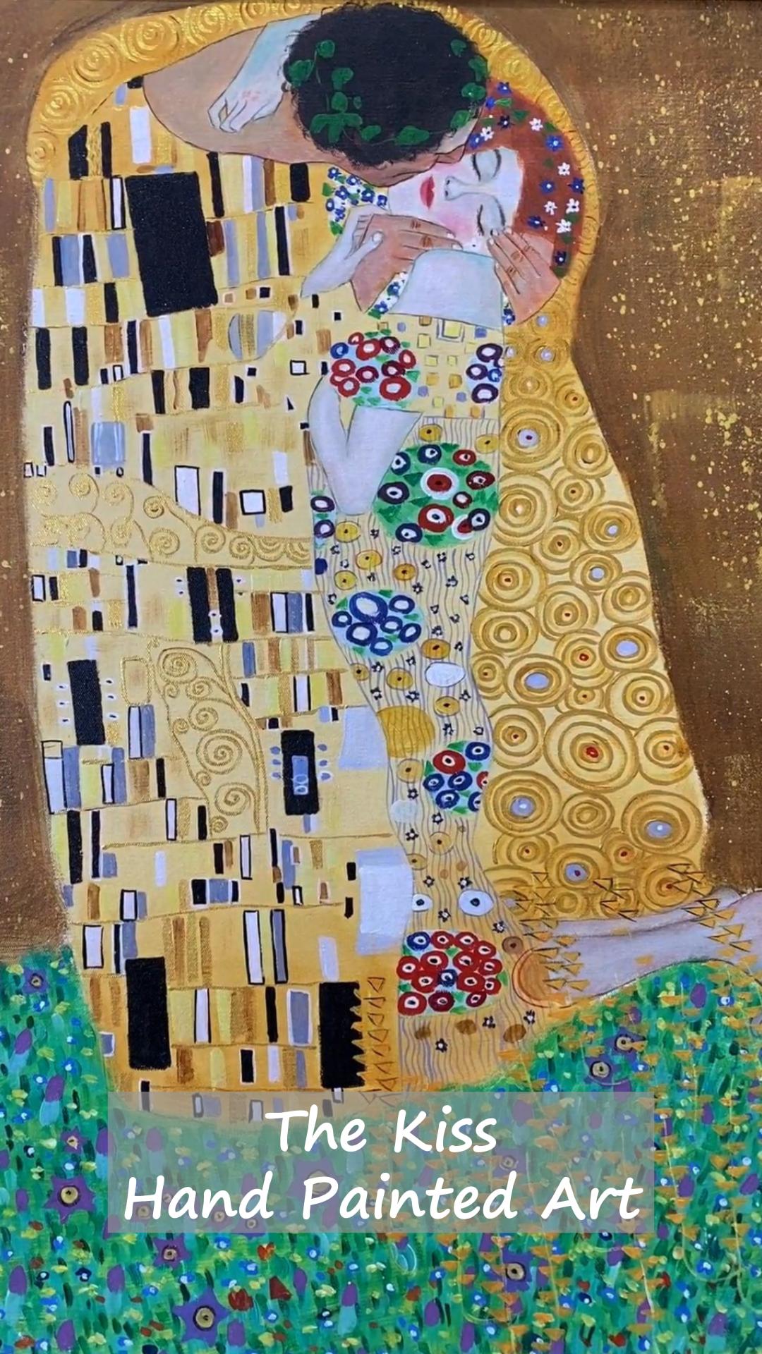 The Kiss by Gustav Klimt, Framed Painting Video