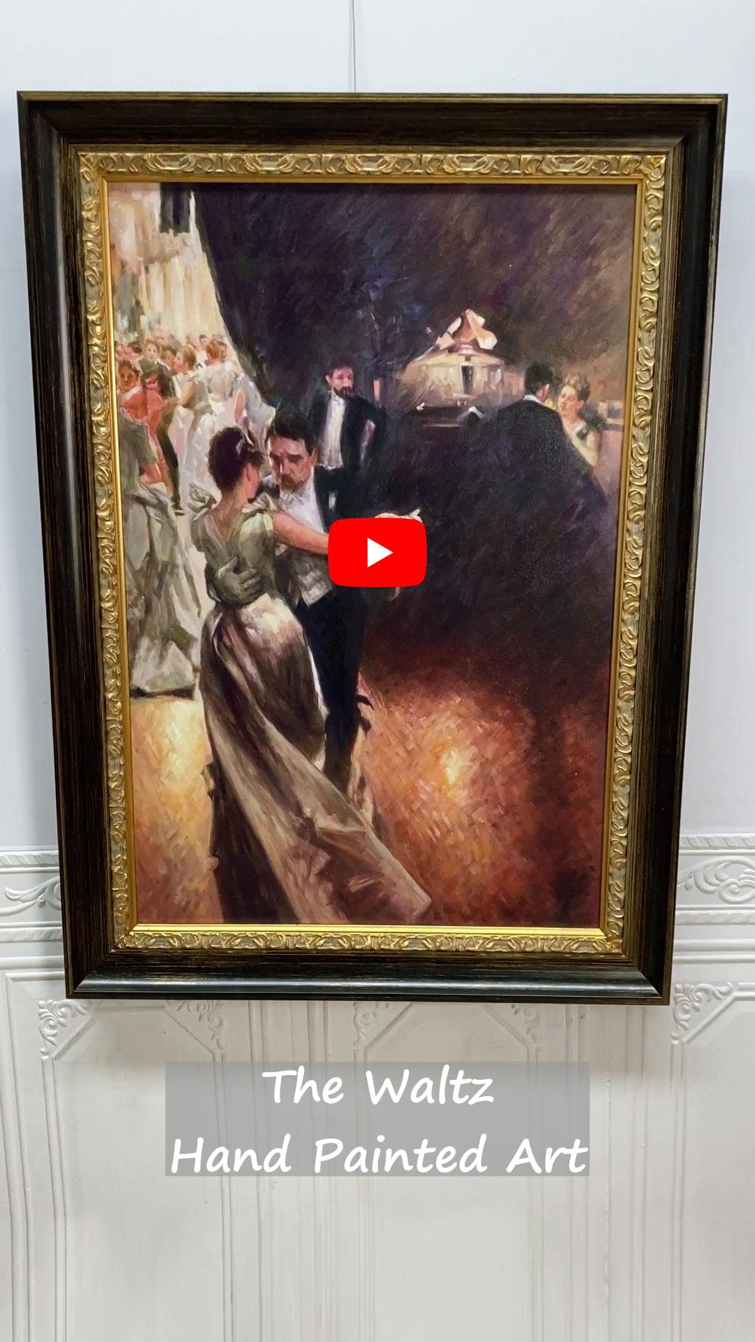 The Waltz by Anders Zorn, Framed Painting Video