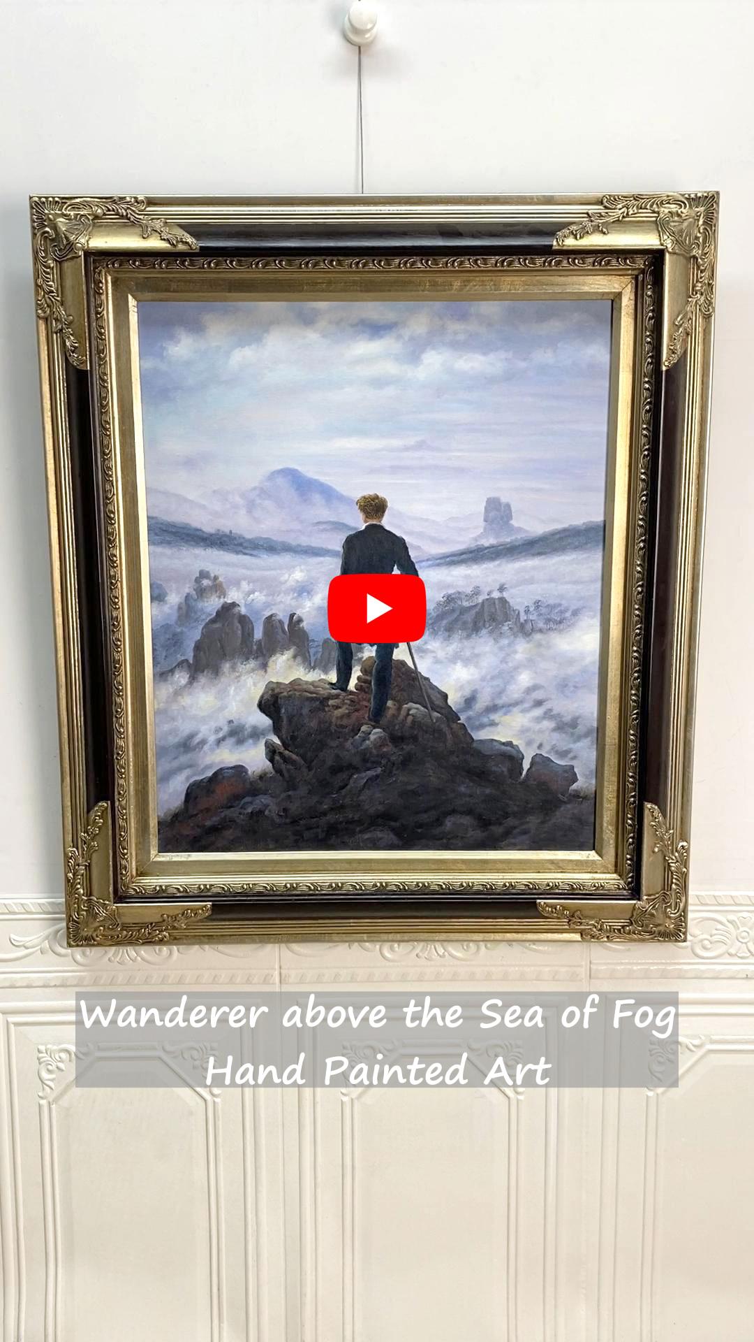 Wanderer above the Sea of Fog, Framed Painting Video