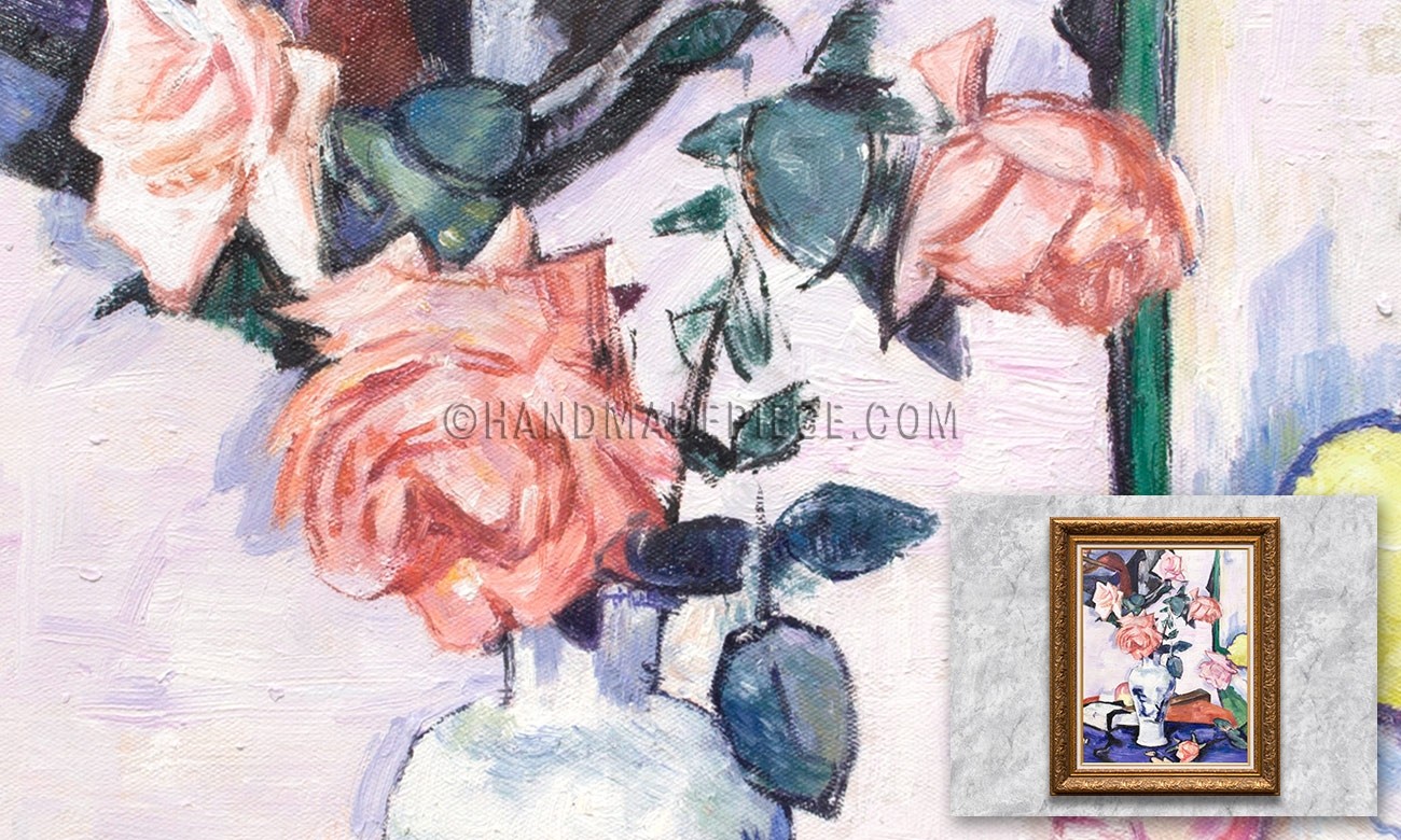 A Vase of Pink Roses