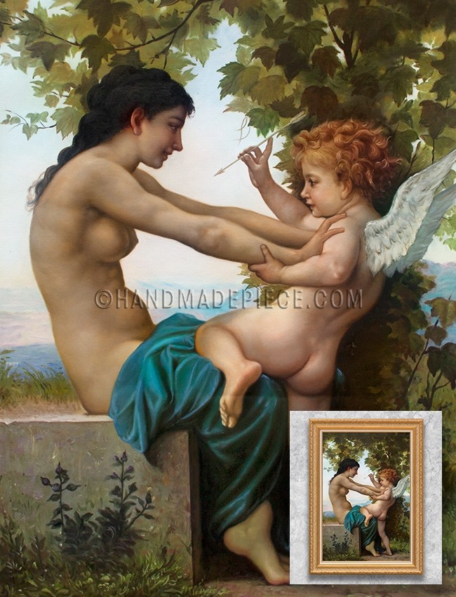 A Young Girl Defending Herself Against Eros