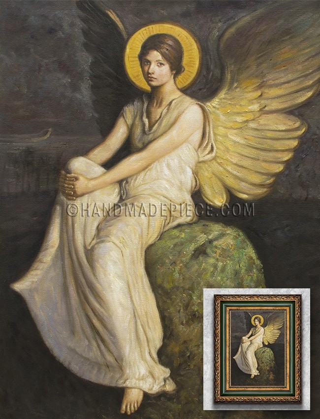 Angel Seated on a Rock
