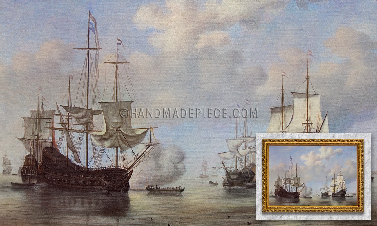 Calm: Dutch Ships Coming to Anchor