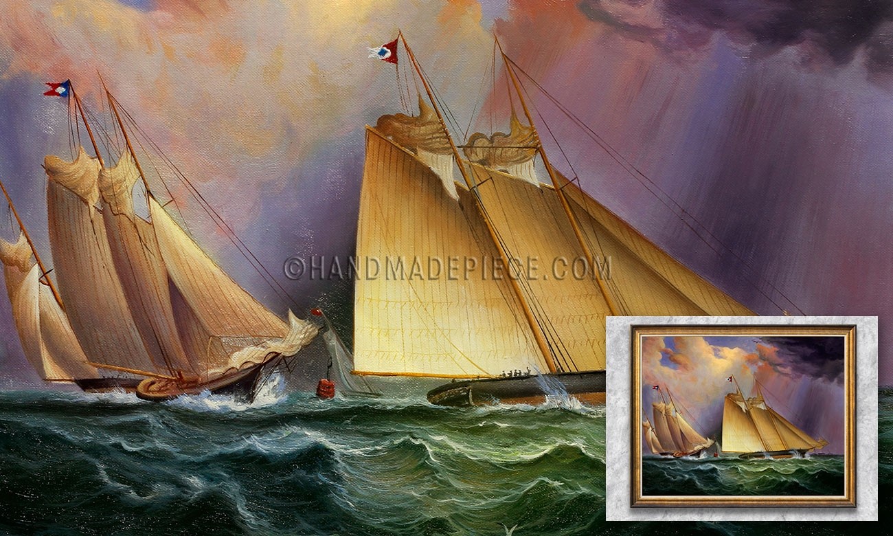 Dauntless and Sappho Rounding the Mark, 1871